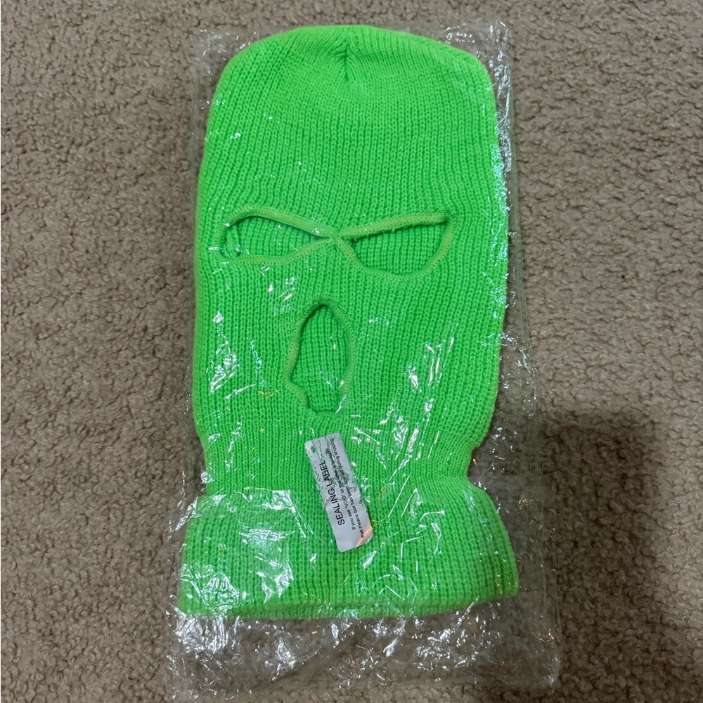Neon Green Ski Mask